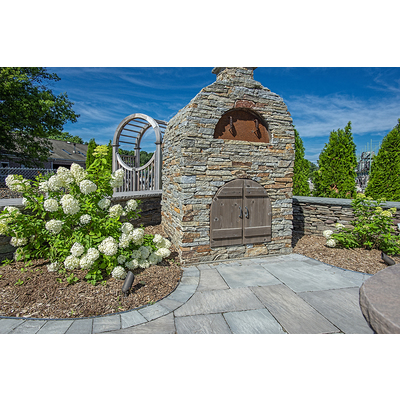 Wood Fired Oven With Verona Wall - Ovens- Nicolock Paving Stones